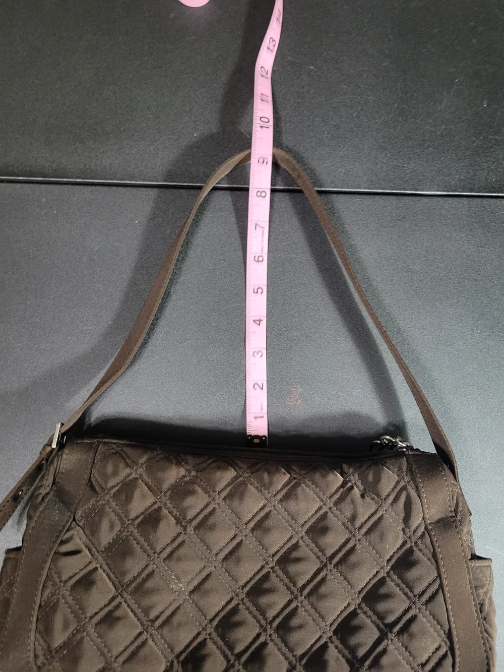 Vera Bradley Quilted Brown Shoulder Bag